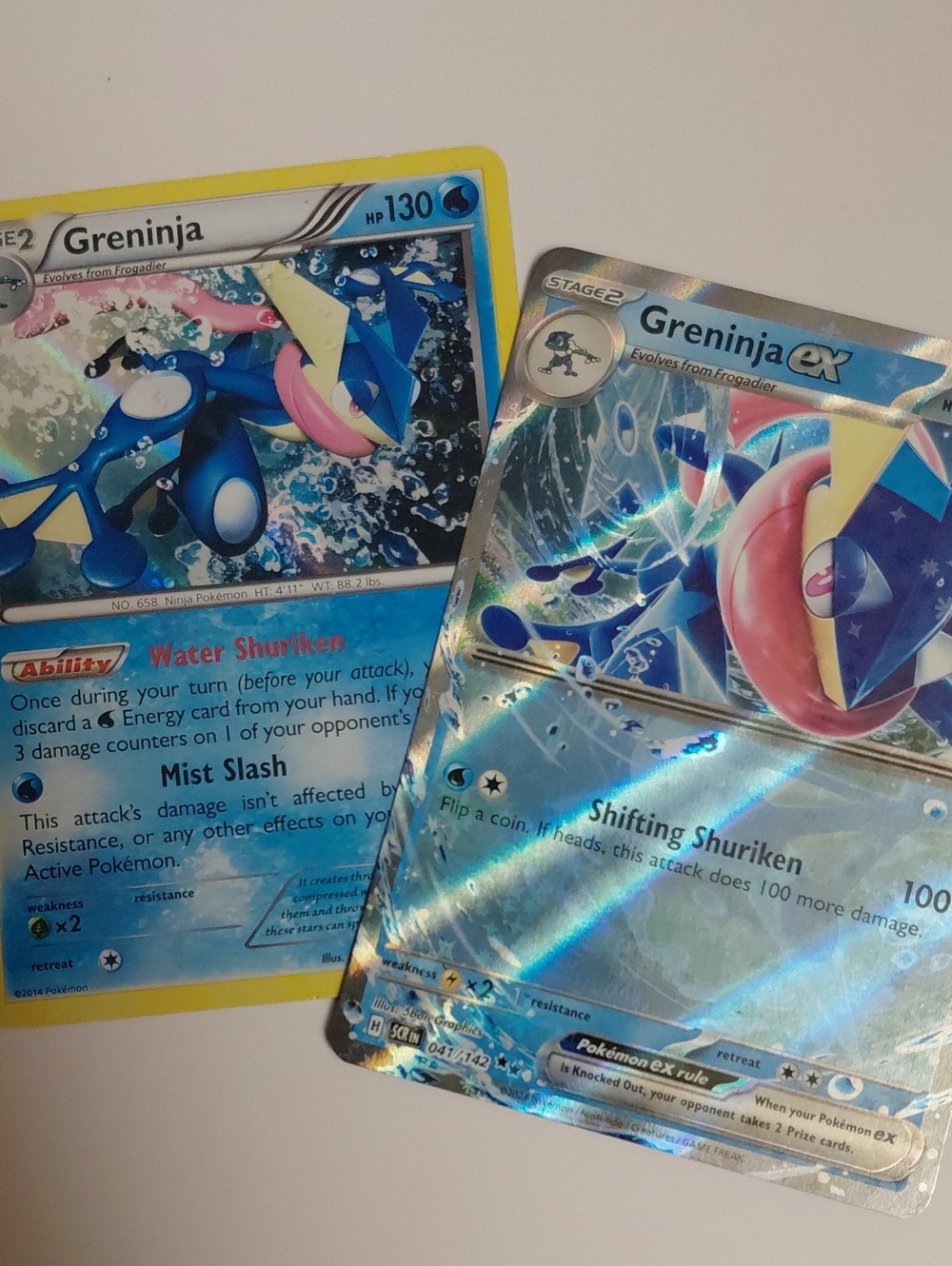 Greninja - 2 Card Lot - Greninja XY Base Holo And Greninja Ex